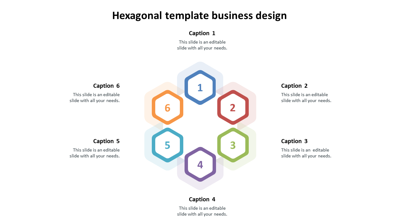 Click Here For Attractive Hexagonal Template Business Design